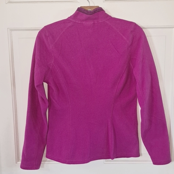 The North Face Hot Pink Fleece Quarter Zip Pullover Jacket Tall Activewear Cozy - Picture 7 of 10